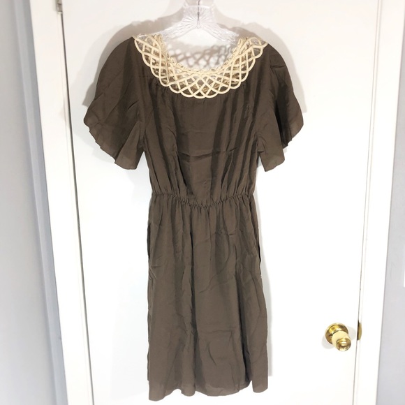 3.1 Phillip Lim Brown Blouson Silk Weave Dress - Picture 5 of 7